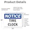 Signmission Time Clock, 24 in W x Rectangle, Vinyl Decal OS-2PACK-NS-D-1824-L-18675 - alternate 4
